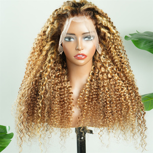 Pelucas al por mayor 4/27 con ondas profundas y encaje frontal, sin pegamento, de <span class=keywords><strong>cabello</strong></span> humano, peluca frontal de encaje 13x6 Ombre, peluca de <span class=keywords><strong>cabello</strong></span> humano <span class=keywords><strong>rubio</strong></span> <span class=keywords><strong>miel</strong></span> - Product Image 2