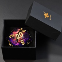 Dés géants en résine D20 de 50 mm, faits à la main, œil de dragon, dés à 20 faces, grands dés polyédriques pour DND RPG, collection de jeux de table, cadeau