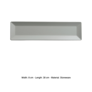 Plat de service rectangulaire en grès Tokyo Sand 30 × 8 cm M1934 - Product Image 3
