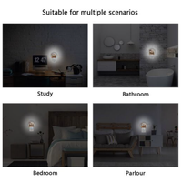 Veilleuse LED carrée à prise US avec image personnalisable, capteur de lumière, interrupteur automatique crépuscule-aube, lampe murale pour chambre et couloir