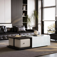 Multifunktionaler Rechteckiger Marmor-Couchtisch, Modern und Schlicht für Kleine Wohnungen, Luxuriöses Wohnzimmer-Accessoire für den Haushalt