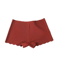 Braguitas tipo boyshort sin costuras de talle medio para mujer, de seda helada, sexys, para uso diario, ropa interior deportiva con encaje empalmado