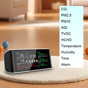 Monitor de qualidade do ar interno para casa, detector de formaldeído, analisador de gás tvoc, testador de <span class=keywords><strong>co2</strong></span> pm2.5 pm10 hcho, novidade - Product Image 2