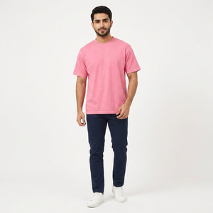 La más nueva calidad camiseta unisex 260g 100% algodón camiseta de alta calidad lavado logotipo personalizado disponible camiseta para hombres - Product Image 1