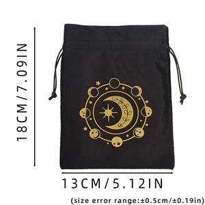 Yeni çift ipli flanel <span class=keywords><strong>Tarot</strong></span> çantası kadife kristal saklama çantası kabarık pamuk büzme ipi zar ve kart oyunları için - Product Image 4