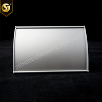 Plaque de bureau interchangeable en aluminium, plaque de nom de bureau, cadre de message modifiable
