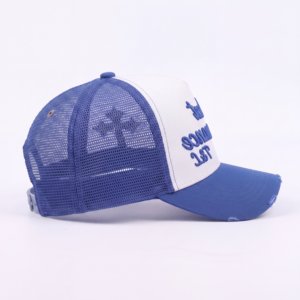 Casquette de camping 5 panneaux en faux daim et maille, personnalisable, avec broderie 3D en relief argent brillant, réglable, pour extérieur et décontractée, OEM ODM, vente en gros - Product Image 4