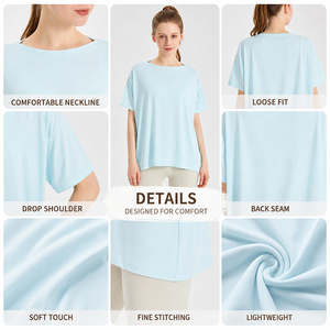 Camiseta Deportiva para Mujer, Ligera, Holgada, Antibacteriana, de Secado Rápido, Transpirable, con Protección Solar, para Yoga, Gimnasio, Running - Product Image 4