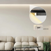 Profilé LED en aluminium sans cadre pour plafond, encastré, suspendu, avec diffuseur PC, pour plaque de plâtre, lampe de ligne rétroéclairée dissimulée