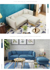 Nuevo Sofá Seccional Tapizado de Estilo Nórdico <span class=keywords><strong>en</strong></span> Forma de L, Económico, para Sala de Estar, con Chaise Longue - Product Image 4
