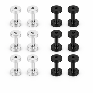 Ftovosyo Kit di 6 Paia di Dilatatori per Orecchie in <span class=keywords><strong>Acciaio</strong></span> <span class=keywords><strong>Chirurgico</strong></span> con Filettatura Esterna, Tunnel e Espansori per Lobi, Set di Gioielli per <span class=keywords><strong>Piercing</strong></span> - Product Image 1