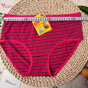 8893 #   กางเกงในผู้หญิงเอวสูงลายทางผ้าฝ้ายถัก ระบายอากาศได้ดี สำหรับวัยกลางคนและผู้สูงอายุ ราคาถูกจากโรงงานโดยตรง - Product Image 5