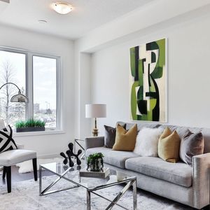 Contemporary Abstract <b>Canvas</b> <b>Print</b> Framed Artwork Green Black White Indoor Wall Decor Modern Style Wooden <b>Frame</b> - Product Image 5