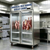Vente directe usine : Réfrigérateur de présentation et de stockage de viande suspendue, chambre froide monotempérature pour steaks - CE