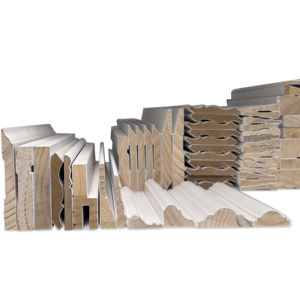 नमूना सफेद प्राइमेड पाइन लकड़ी मोल्डिंग एमडीएफ मोल्डिंग पेंटेड मोल्डिंग वाटरप्रूफ सजावटी बेसबोर्ड स्कर्टिंग बेस बोर्ड - Product Image 1