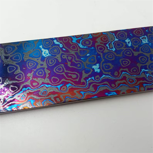Kích thước tùy chỉnh Titan Damascus phôi 3 hợp kim kích thước lớn tay giả mạo cho thợ kim hoàn crafting - Product Image 6