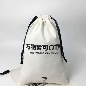 Custom White Canvas Reusable Dust Bag Custom logo <b>Drawstring</b> <b>Pouch</b> for Cosmetic - Product Image 3