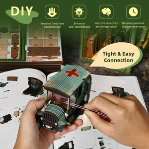 Minicity 3D-Puzzles für Erwachsene, Miniatur-Puppenhaus-Bücherregal-Kit mit LED-Beleuchtung, Geschenke für Buchliebhaber - Product Image 6