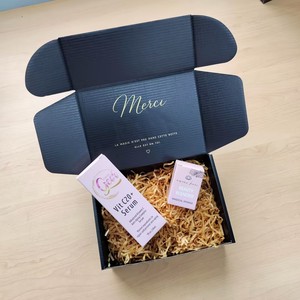 Custom Black Corrugated Mailer <b>Box</b> Gold Logo Printing Foldable Shipping Packaging Paper <b>Box</b> for Gift Cosmetic Apparel Packaging - Product Image 1