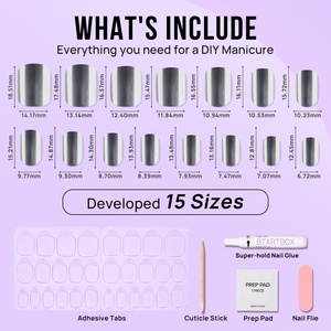 Uñas Postizas de Gel Suave de Lujo, Reutilizables, Estilo Francés, Colores Mixtos, Personalizadas, Venta al Por Mayor para Aplicación en Dedos - Product Image 4