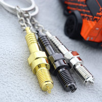 Llavero Creativo de Metal con Diseño de Bujía, Modelo de Pieza de Motor, Colgante para Coche, Accesorio de Modificación Automotriz, Souvenir, Regalo