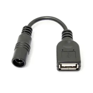 5.5*2.1mm DC Female to USB AF DC Male Power Connector Cable for Laptop Adapter Charger Supply Adapter Tips Connector Plug