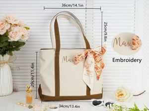 כותנה יוקרתית בד שושבינה תיק כלה רקומה שקית מתנה של 50 - Product Image 5