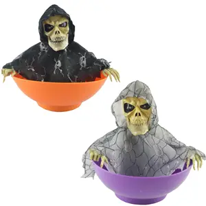 Halloween giocattolo elettrico piatto di frutta festa divertente proprietà del palcoscenico trucco luminoso fantasma pianto teschio strega zucca piatto di caramelle