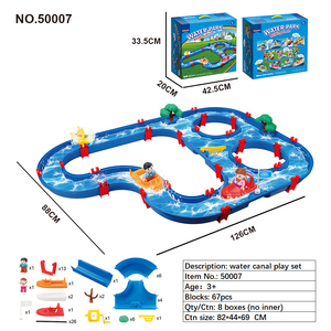 ของเล่นประกอบรางน้ำ DIY, ชุดของเล่นน้ำกลางแจ้งสำหรับฤดูร้อน, สวนน้ำชายหาด, ชุดเล่นน้ำแบบอินเทอร์แอคทีฟ - Product Image 6