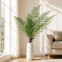 Plantes de fougère artificielles réalistes, fabriquées à la main; buisson de verdure synthétique en plastique pour