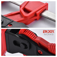 Mini pinces à levier à cliquet en plastique, système de fixation rapide, avec force de serrage de 1200 N et ouverture maximale de 300 mm