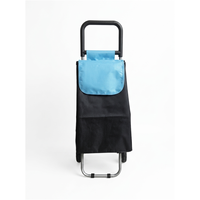 Chariot de courses portable et léger avec roues détachables, sac isotherme pliable, capacité 50 kg, tube en acier