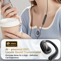 Écouteurs filaires Type-C avec suppression du bruit ENC, étanchéité IPX-3, intra-auriculaires à suspension, contrôle par crochet d'oreille, son surround Hi-Fi, basses puissantes, pour le sport