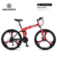 Vélo de montagne pliable pour étudiants personnalisé de 24 pouces/26 pouces, 21 vitesses/30 vitesses, à suspension intégrale, avec double amortisseur et freins à disque