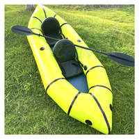 Packraft léger en TPU, canoë gonflable tandem deux places pour la pêche en lac et les aventures en plein air
