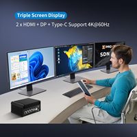 Dispositivo de Firewall CWWK N150, Mini PC Nueva con 4 Puertos I226-V 2.5GbE LAN, DDR5, SSD, 2xHD+DP+Type-C, F2 OPNsense, Micro PC Sin Ventilador