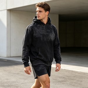 Ensembles de sweats à capuche streetwear 520 g/m² de haute qualité pour hommes, sweats à capuche personnalisés vierges, coupe oversize zippée, style boxy, très demandés - Product Image 2