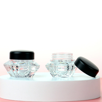 Nouveau produit conteneur de maquillage de couleur noire étui de poudre Compact de luxe petits conteneurs de poudre Pp en vrac pour étiquettes privées