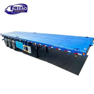 Senosoidal 3 essiux 20 40 pieds semirremorque a Plat 50 toneladas 60 toneladas, paquete de <span class=keywords><strong>camion</strong></span> porte-contenedores a plat - Product Image 2