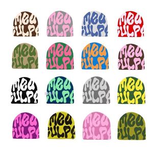 Bonnet tricoté d'hiver personnalisé en 100% acrylique, doublé satin, sans revers, ajustable, unisexe, style Y2K, avec logo jacquard, toutes tailles - Product Image 2