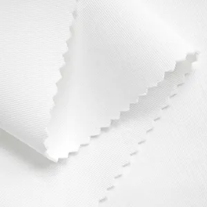 Wholesale Plain Dyed White Polyester Spandex Elastane Sports Interlock Scuba Fabric For Jackets Sweatpants