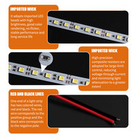 Barre LED rigide en aluminium super lumineuse SMD5730/SMD2835 144LEDs/M avec télécommande DC 12V