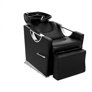 Luxury Portable Shampoo <b>Bed</b> for Barbershops and Salons Modern Design with Ceramic Basin for Hair Washing and Backwash Services - Product Image 6