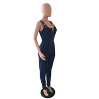 Vendeurs de vêtements Casual Women's Denim Jumpsuit Women's Summer New High Elastic Bretelles Denim Jumpsuit