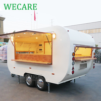 Wecare 400*210*210cm camion de nourriture personnalisé voiture à crème glacée mini remorque de nourriture chariot à café mobile