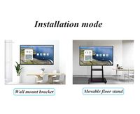 Pizarra Interactiva LCD 4K HD de 110 Pulgadas, Pizarra Inteligente Móvil Plegable con Pantalla Táctil de 20 Puntos y 12 Meses de Garantía
