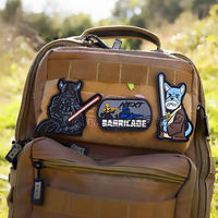 Patchs personnalisés en gros avec logo, badges 3D en silicone, accessoires vestimentaires, patchs en PVC souple phosphorescents pour sacs à dos