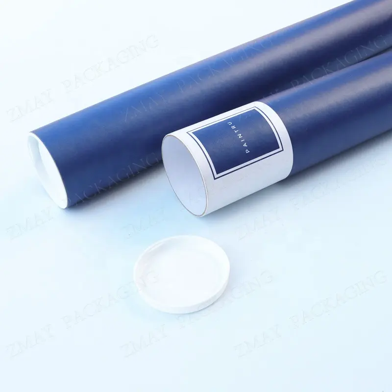 Handgemachte starre Karton Poster Tube Versand Papier Tube A1 A2 Größe Poster Verpackung Mailing Tube