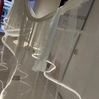 Tavan Aydınlatmalı Şifon Akrilik Gaz Perdeler LED Düğün Dikdörtgen Düz File Kumaş Şeritleri Salon Tavan Süslemeleri İplik