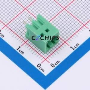 MX2EDGVC-2.54-02P-GN01-Cu-A Plug-in Terminal Block Through hole,P=2.54mm Board-to-Board / Socket - Closed 1x2P 2.54mm Green - Product Image 1